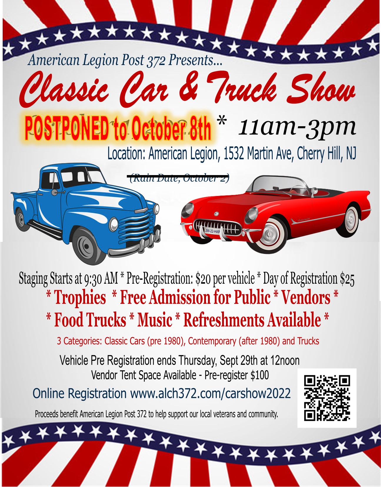 Car Show 2022 American Legion Cherry Hill NJ Post 372
