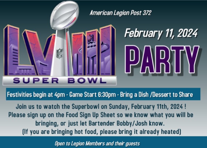 Superbowl Party at the Legion