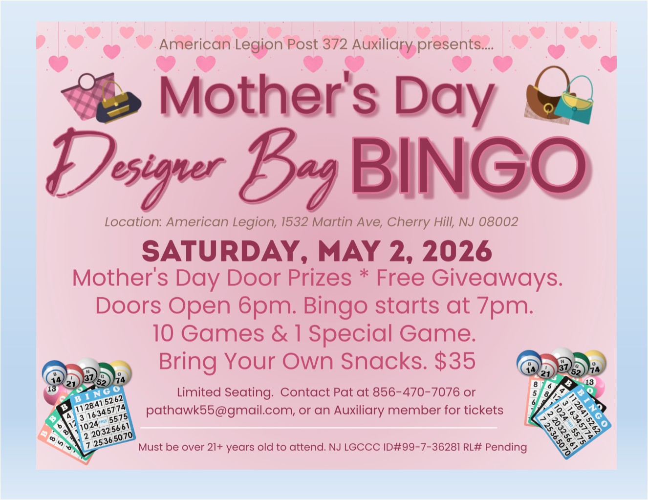 Mother's Day Designer Bag Bingo