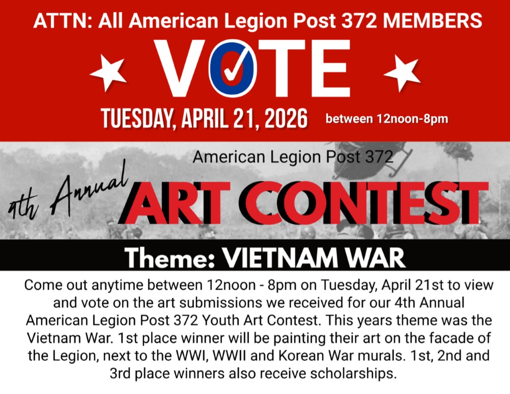 Vote on Vietnam Art Contest for Legion Mural