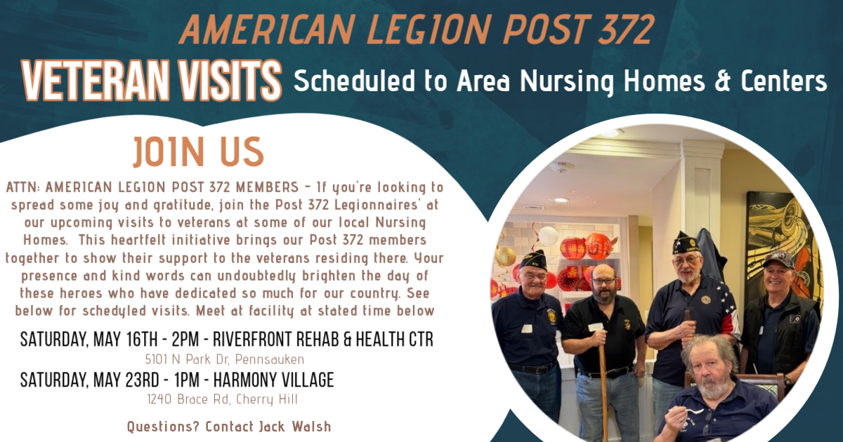 Upcoming Veterans Visits by American Legion Post 372